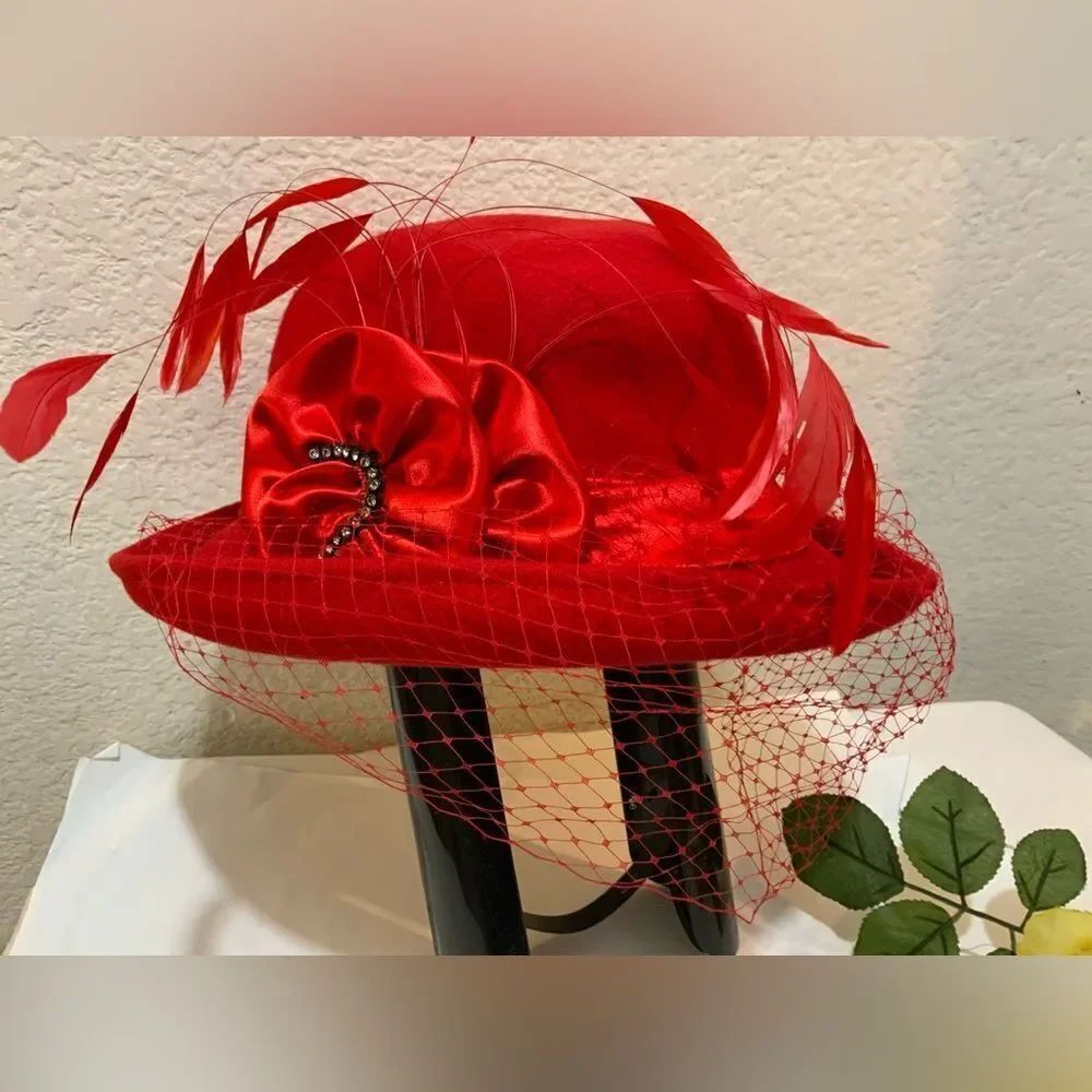 Michael Howard 100% wool hat red Joe bill miller